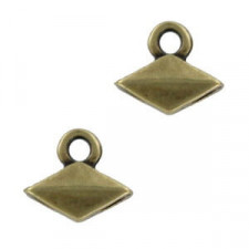 Cymbal ™ DQ metal bead ending Komia for Matubo GemDuo - Antique bronze